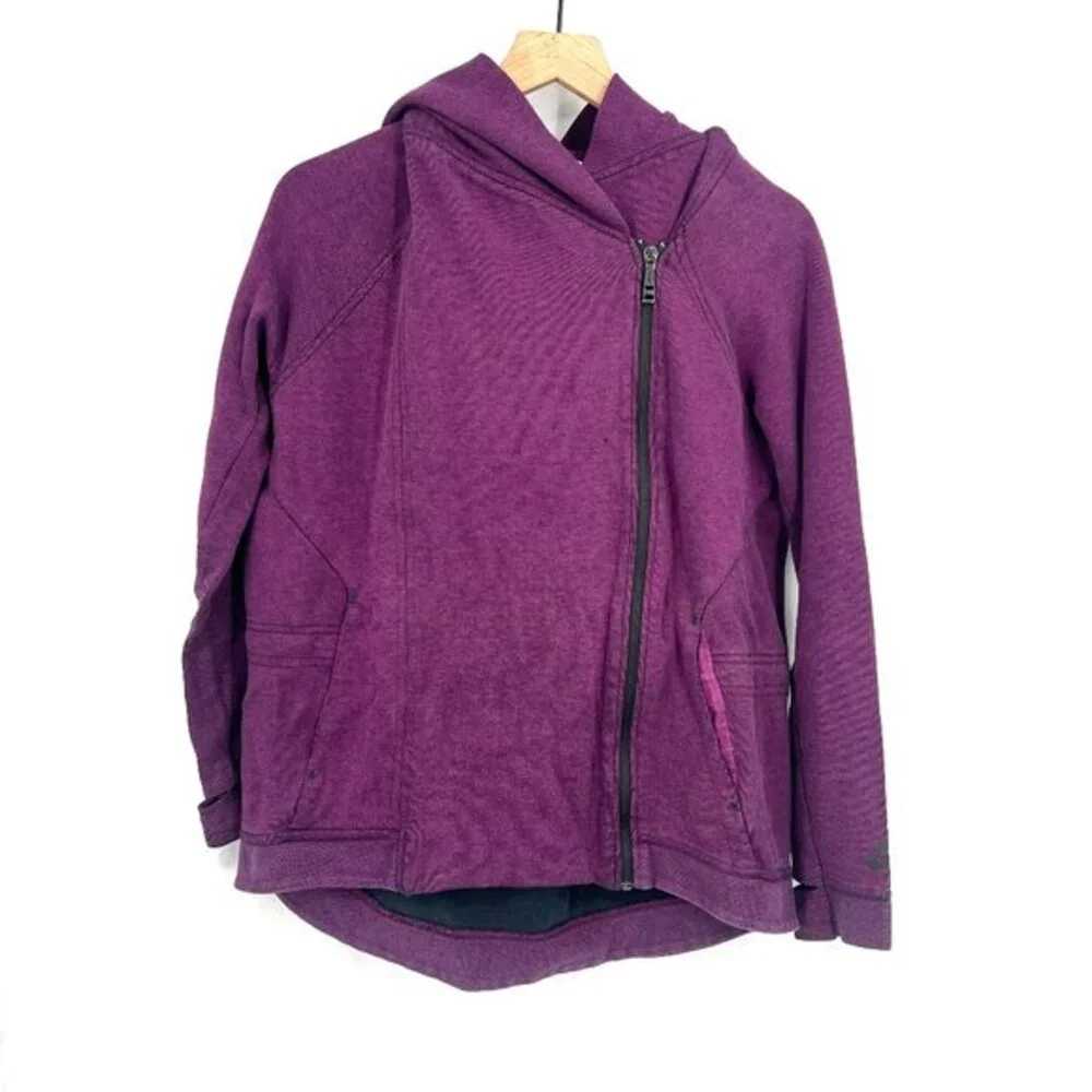 Nike tech purple asymmetrical full zip‎ up sweatshirt hoodie hooded athletic M